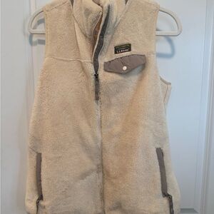 L.L. Bean Off-White Fleece Jacket